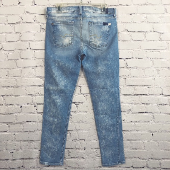 7 For All Mankind Josefina Distressed Skinny Boyfriend Jeans Sz 26 - Picture 10 of 16